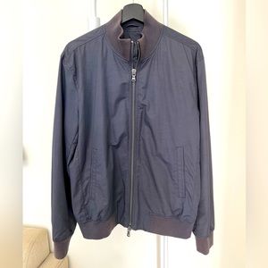 John Varvatos Grey Bomber Jacket